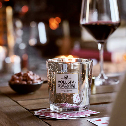 Voluspa Vermeil Silver Birch Peppercorn 9 oz Classic Candle
