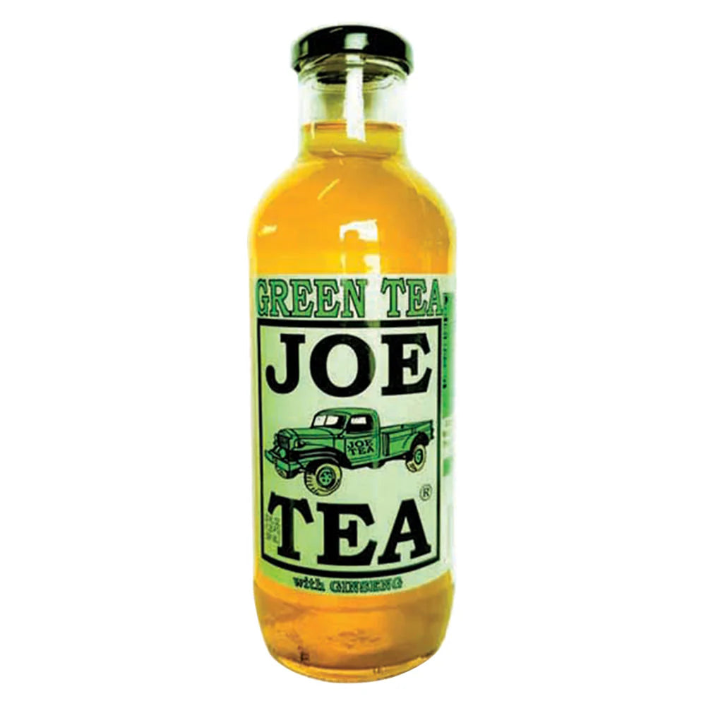 Joe Tea-Green Tea With Ginseng 20 oz Glass Bottles – Raw Joy