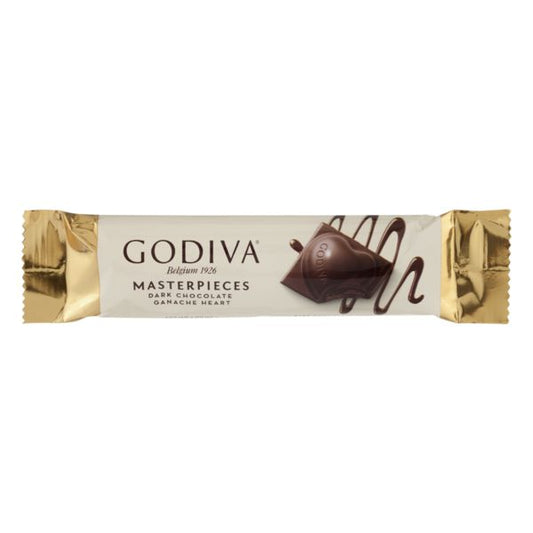 Godiva Masterpieces Dark Chocolate Ganache Hearts 1 oz bar( Case Pack of 12)
