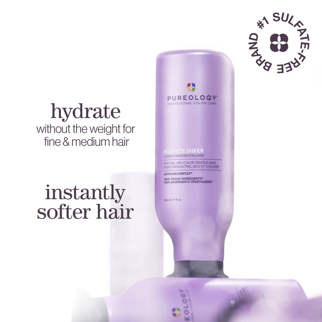 Pureology Hydrate Moisturizing Conditioner Medium -Thick Dry, Colored Hair 8.5