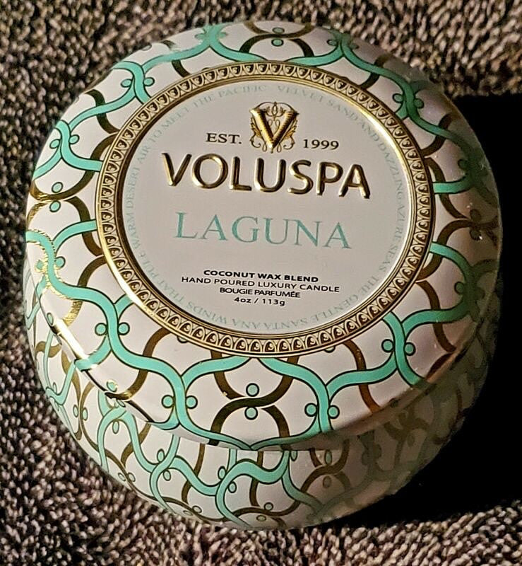 VOLUSPA LAGUNA WAX BLEND HAND POURED LUXURY CANDLE BOUGIE PARFUMEE 4OZ TIN