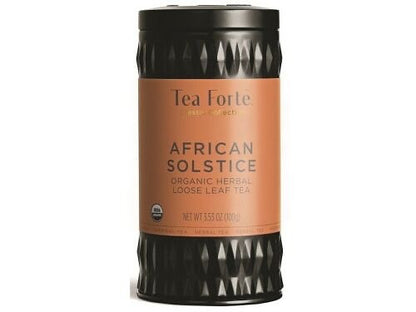 Tea Fortè African Solstice Tin 3.5oz Loose Red Tea Vanilla Rooibos
