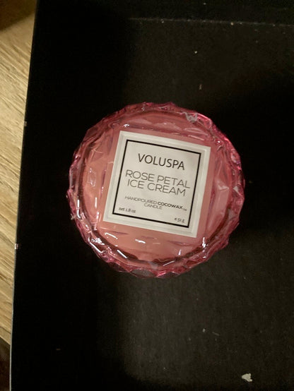 Voluspa Rose Petal Ice cream Macaron Candle