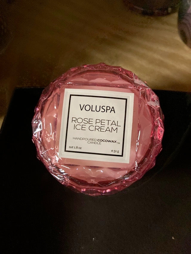 Voluspa Rose Petal Ice cream Macaron Candle