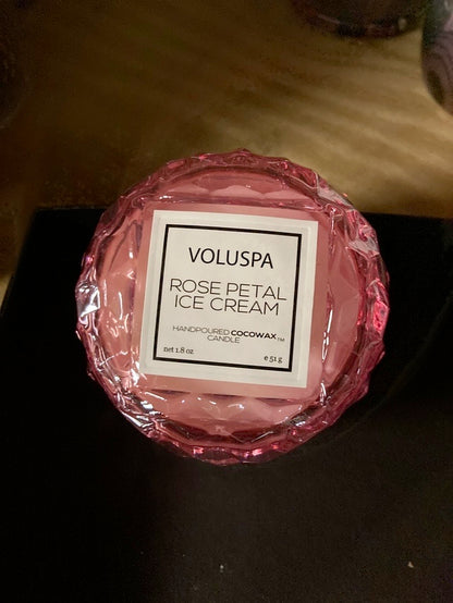 Voluspa Rose Petal Ice cream Macaron Candle