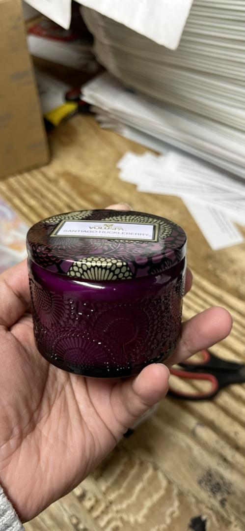 Voluspa Santiago Huckleberry Petite jar candle Votive