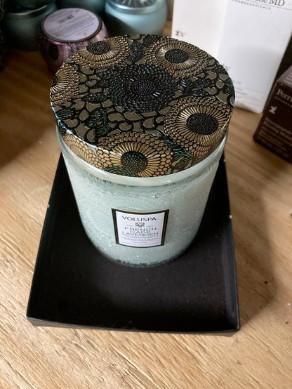 French Cade & Lavender Large Glass jar 18 oz