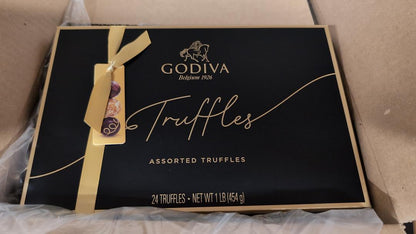 GODIVA Chocolatier Assorted Truffles Signature Gift Box Chocolate 1lb Box 24 peice