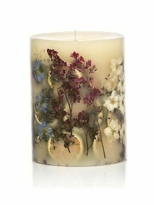 Rosy Rings Small Round Botanical Candle - Roman Lavender 4.5" by 5" tall
