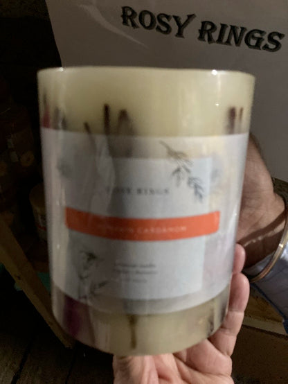 Rosy Rings Pumpkin cardamom Spice 5” candle 120 hrs
