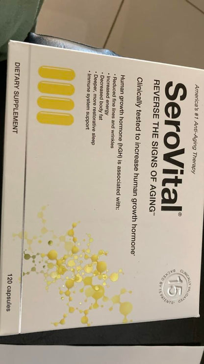 SerovitalHGH 120 Capsules Supplement Brand New Sealed 30 day Expires 2024