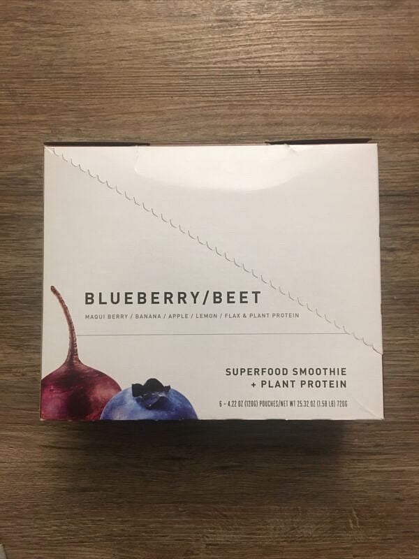 NOKA Superfood Pouches (Blueberry Beet) 6 Pack | 100% Organic Fruit