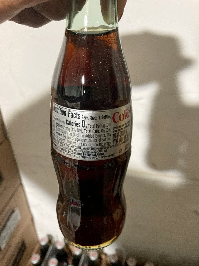 Diet Coke 8 oz Glass Bottle Pack of 24