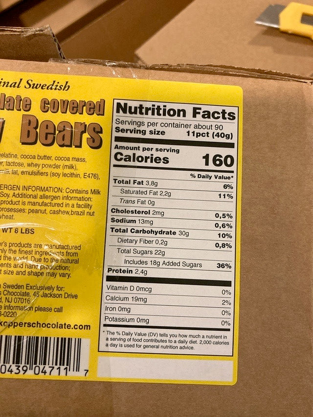 Koppers Milk Chocolate Gummi Bears, 8-Pound Tub(Amish Gummy)