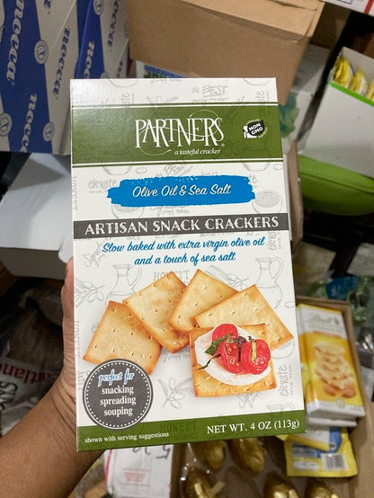 PartnersOlive oil & sea salt crackers