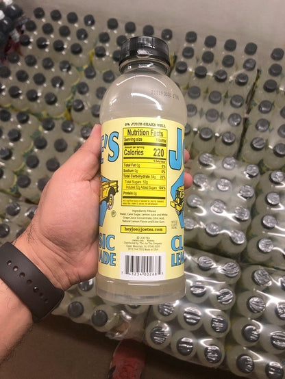 Joe Tea Plastic 18 oz - Flavor Classic Lemonade (Case pack of 12)