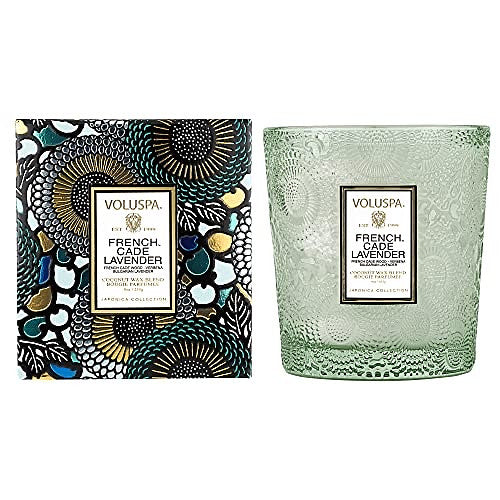 Voluspa French Cade Lavender Classic Boxed Candle, 9 Ounces