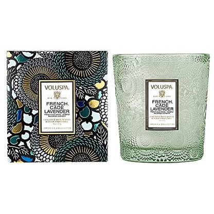 Voluspa French Cade Lavender Classic Boxed Candle, 9 Ounces