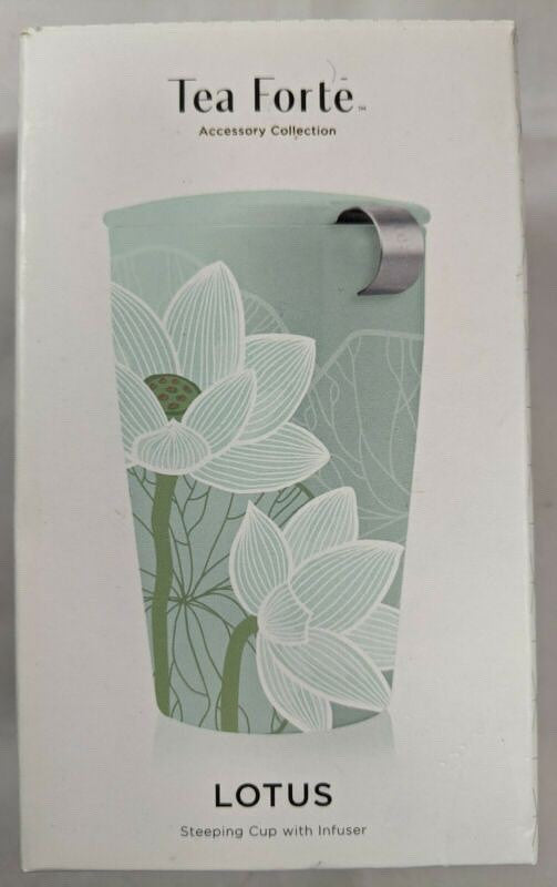 Tea Forte KATI Lotus Stainless Steel Loose Leaf Steeping Cup w/Infuser Insulated