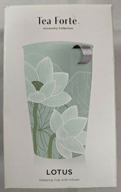 Tea Forte KATI Lotus Stainless Steel Loose Leaf Steeping Cup w/Infuser Insulated