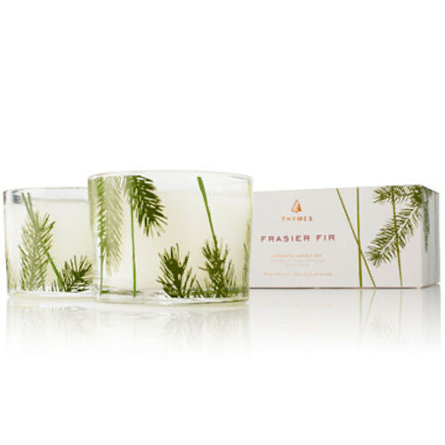 Frasier Fir Aromatic 2 Candle Set, Pine Needle Design
