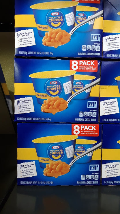 Kraft Easy Macaroni & Cheese Cups 2.05 oz cups (8 Pack)