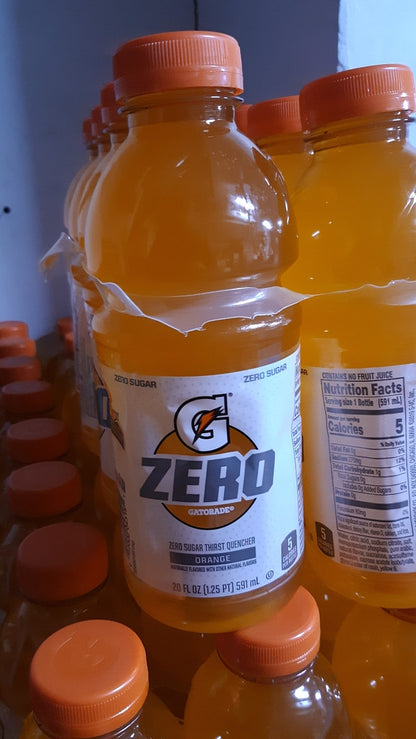 Gatorade G Zero Thirst Quencher, Orange, 20 fl oz - 8 Count