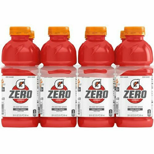 Gatorade G Zero Thirst Quencher Fruit Punch, 20 fl oz - 8 Count