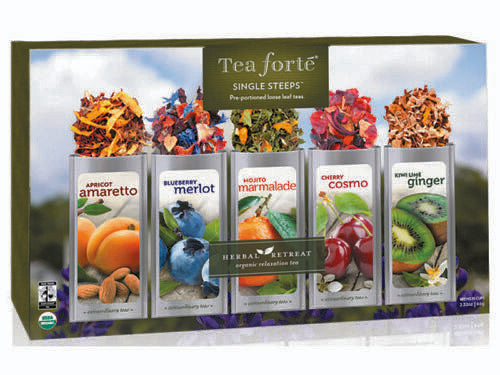 Tea Fortè Herbal Retreat Box 15 Sachets Tisane Fruit 5 Assorted Flavours Bio