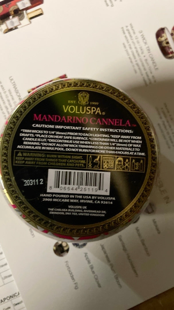 Voluspa Mandarino Cannela Decorative tin 4 oz