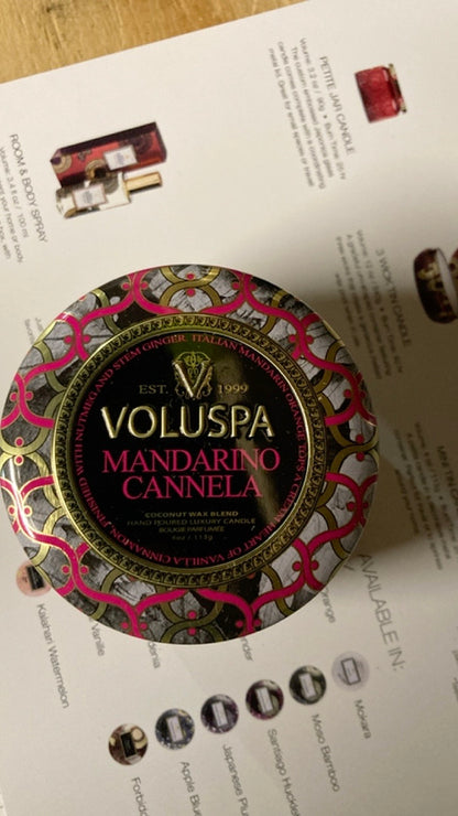 Voluspa Mandarino Cannela Decorative tin 4 oz