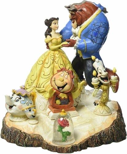 Enesco 4031487 Jim Shore Beauty and the Beast Carved by Heart Stone Resin 7.75”
