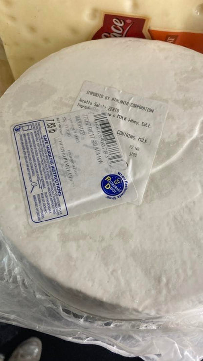 Zerto Ricotta Salata Cheese Wheel 7 lbs