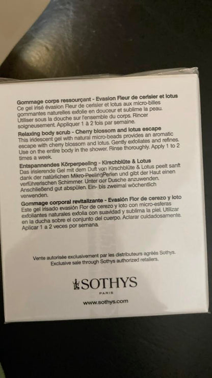 Sothys Relaxing Body Scrub - Cherry Blossom & Lotus Escape 200ml Womens Skin