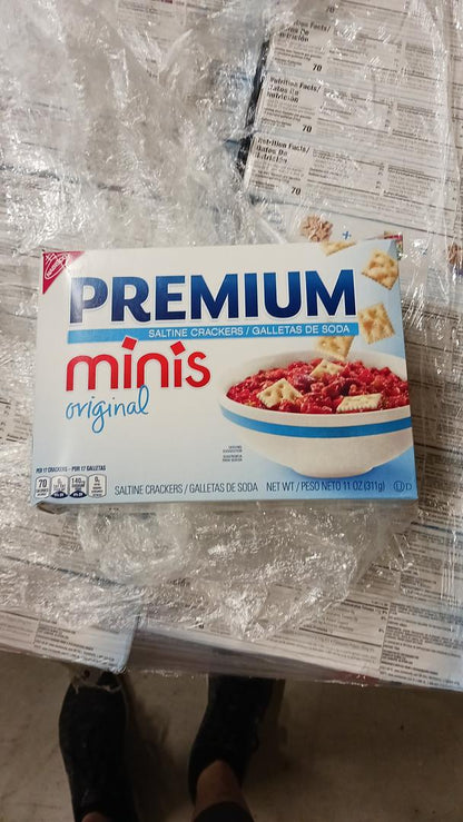 Nabisco Premium Mini Saltine Crackers 11 oz (Case Pack of 6)