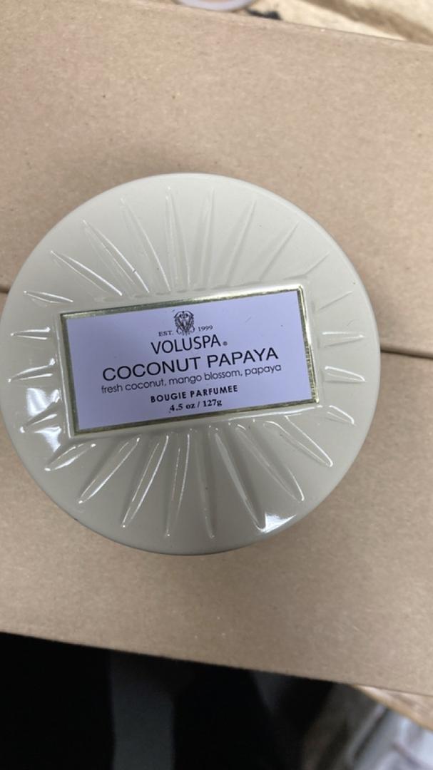 Voluspa Coconut Papaya Mini Tin Candle
