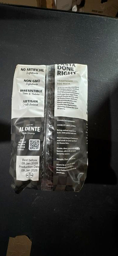 Al Dente Squid Ink Fettuccine Pasta, 10-Ounce Bag (Pack of 6)