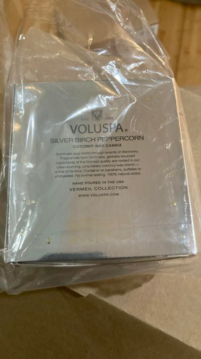 Voluspa Vermeil Silver Birch Peppercorn 9 oz Classic Candle