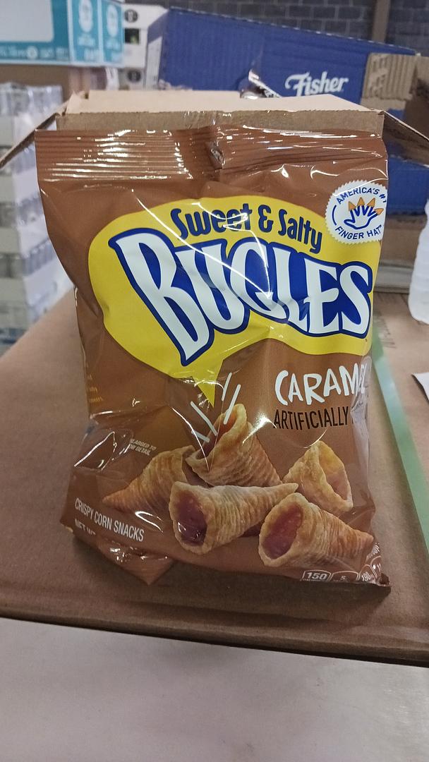 Bugles Sweet & Salty Caramel 3.5 oz bags ( Case Pack of 7)