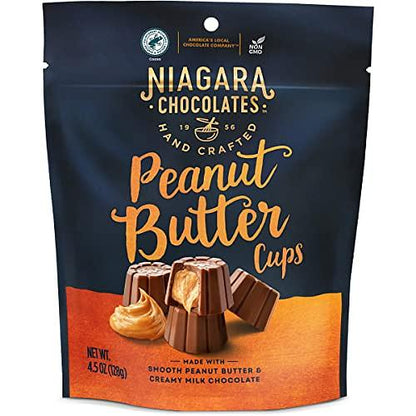 Niagara Chocolates Milk Chocolate Peanut Butter Cups 4.5 oz bags ( Case Pack of 6)