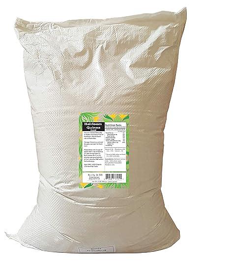 Organic Golden White Whole Quinoa Grain Royal no-GMO Gluten Free Bulk (55 LB)