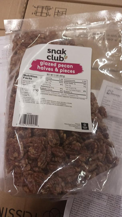 Glazed Pecan Halves & Pieces 2 lb bags