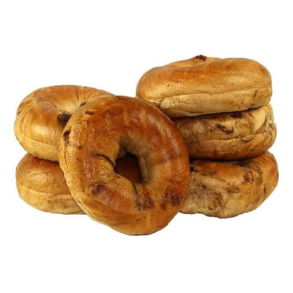 Just Bagels Sliced Cinnamon Raisin Bagel, 4 Ounce - 48 per case.