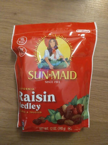 Sun-Maid Raisin Medley 12 oz bag (Case Pack of 10)