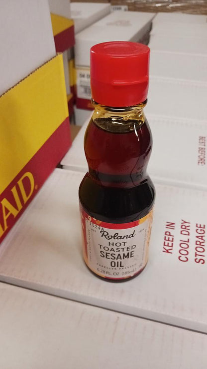 Roland Hot Sesame Oil 6.28 oz bottle (Case Pack of 12)