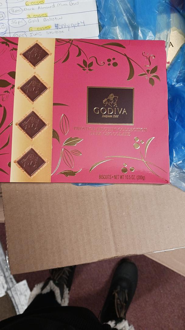 Godiva Dark Chocolate Biscuit Box 10.5 oz 36 piece