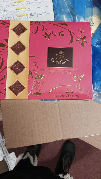Godiva Dark Chocolate Biscuit Box 10.5 oz 36 piece