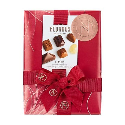 Neuhaus Belgian Chocolate 2024 Valentine Ballotin 1/4 lb Assorted Chocolates – 10 Pieces Assorted Milk, White & Dark Chocolate Pralines – Romantic Gift – Gourmet Chocolate Gift