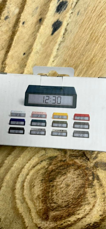 Lexon Flip + Travel LCD Alarm Clock Navy Blue