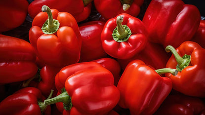 Fresh Organic Red Bell Peppers by RawJoy Farms